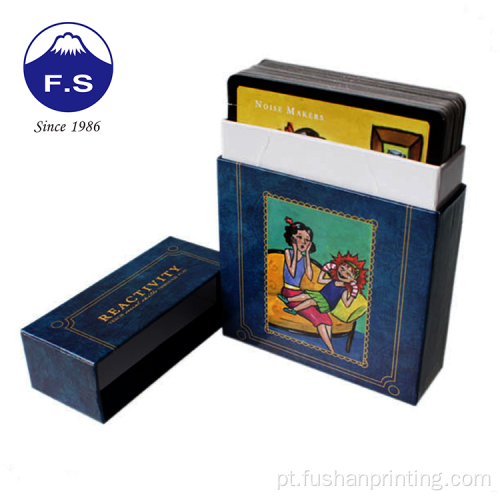 Conjunto personalizado de cartas recreativas de canto redondo